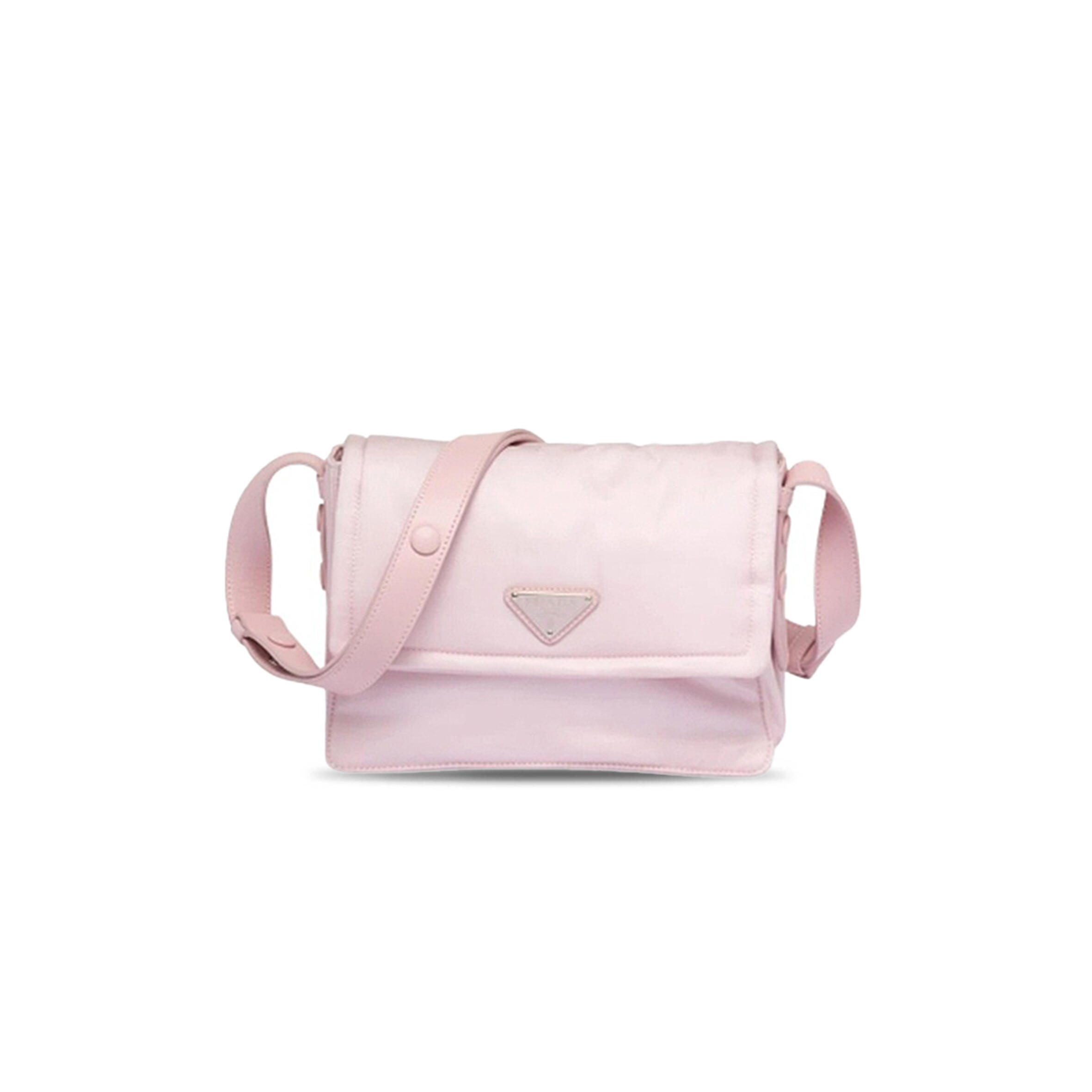 PRADA SMALL PADDED RE-NYLON SHOULDER BAG ALABASTER PINK 1BD313 (23*16*11cm) PRADA SMALL PADDED RE-NYLON SHOULDER BAG ALABASTER PINK 1BD313 (23*16*11cm)